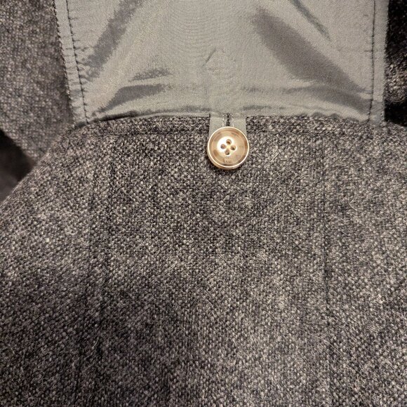 J. Peterman belted wool peacoat, double breasted, military button style, s16 - Picture 4 of 6